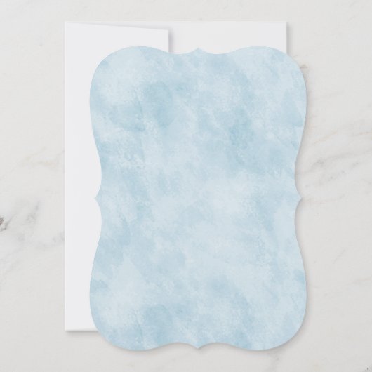 Blauw en roze Baby shower Kaart (Achterkant)