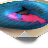 Blauw en Roze Bagel Foto Poster (Hoek)