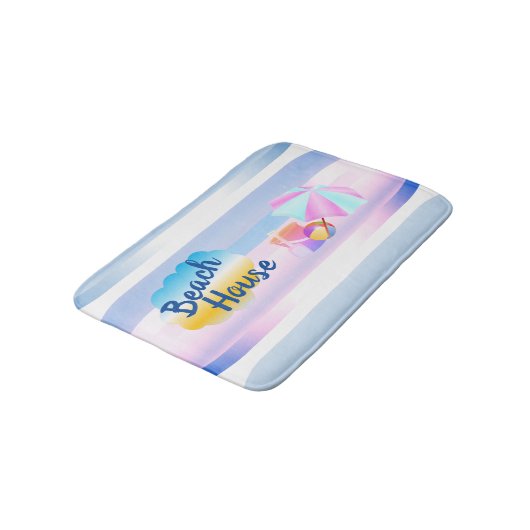 Blauw en roze Bath Mat (Gekanteld)