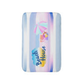 Blauw en roze Bath Mat (Voorkant Verticaal)
