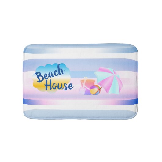 Blauw en roze Bath Mat (Voorkant)