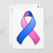 Blauw en Roze Bewustzijnslint Briefkaart (Voorkant / Achterkant)