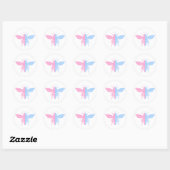 Blauw en Roze Bijen / Pastel Geslacht Onthullen Pa Ronde Sticker (Vel)
