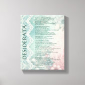 Blauw en Roze Bloem en Kant Canvas Afdruk (Voorkant)