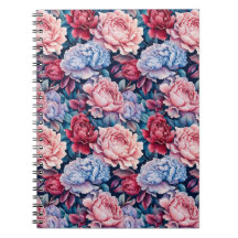Blauw en roze bloemen