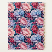 Blauw en roze bloemen planner (Achterkant)