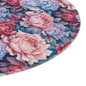 Blauw en roze bloemen snijplank (Hoek)