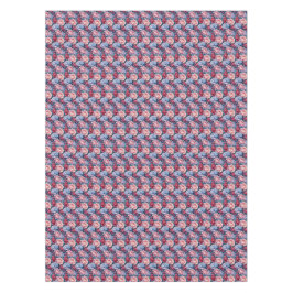 Blauw en roze bloemen tafelkleed