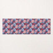 Blauw en roze bloemen yogamat (Achterkant (horizontaal))