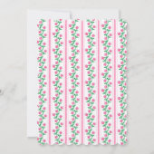 Blauw en roze bloemige babyshower uitnodiging (Achterkant)