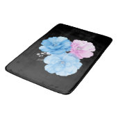 Blauw en Roze Bloemige Chic Badmat (Gekanteld)