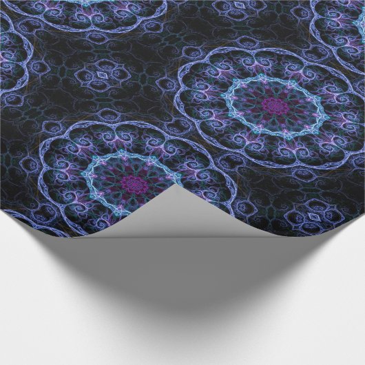 Blauw- en roze bloemkolfdrager, breekpapier cadeaupapier (Hoek)