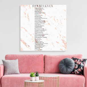 Blauw en Roze Bloemmotief en Kant Canvas Afdruk