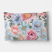 Blauw en roze bloemmotief etui (Achterkant)