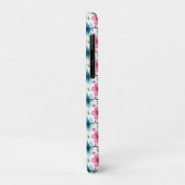 Blauw en roze bloempatroon  Case-Mate iPhone case (Achterkant/links)
