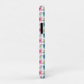 Blauw en roze bloempatroon  Case-Mate iPhone case (Achterkant/rechts)