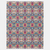 Blauw en Roze Boheemse Stam Fleece Deken (Voorkant)