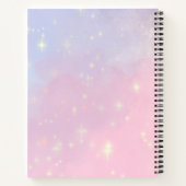 Blauw en roze borstel knipoogje-knipoog notitieboek (Achterkant)