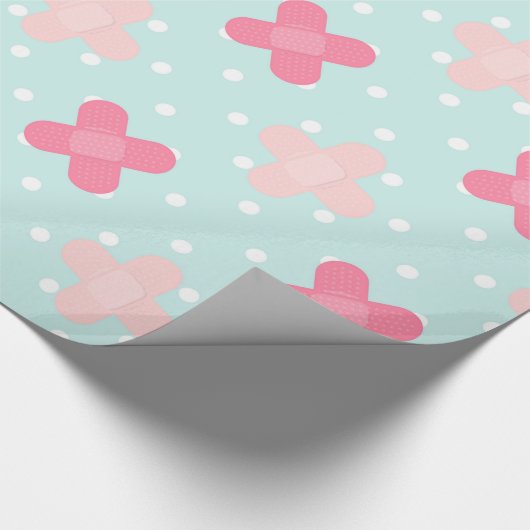 Blauw en roze cadeaupapier (Hoek)