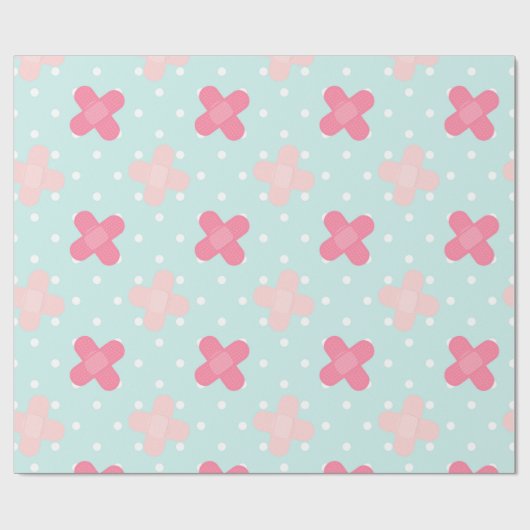 Blauw en roze cadeaupapier (Vlak)