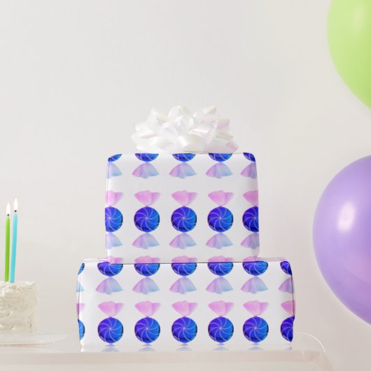 Blauw en roze cadeauverpakkings papier (Feestgeschenken)