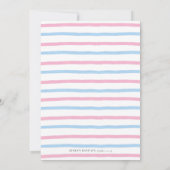 Blauw en Roze Cadillac Auto Baby Gender Reveal Kaart (Achterkant)