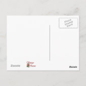 Blauw en roze  cameo briefkaart (Achterkant)