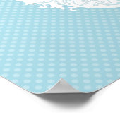 Blauw en roze cameo poster (Hoek)