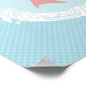 Blauw en roze cameo poster (Hoek)