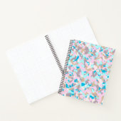 Blauw en roze Camouflage Spiral Notitieboek (Binnen)