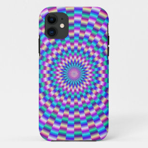 Blauw en Roze Circulaire Verbindingen iPhone 5 Hoe 11 Hoesje