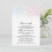 Blauw en roze Confetti Kaart (Staand voorkant)