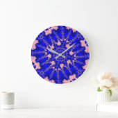Blauw en roze core grote klok (Huis)