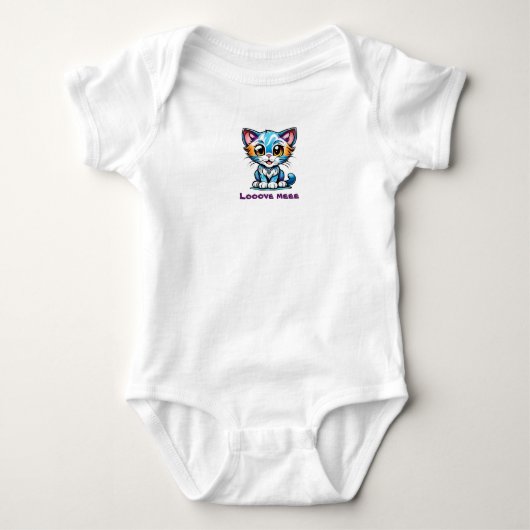 Blauw en roze Curious Kitten Adventures Romper (Voorkant)