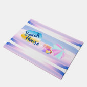 Blauw en roze deurmat (Schuin)