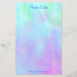 Blauw en Roze Digitaal Ontwerp Briefpapier