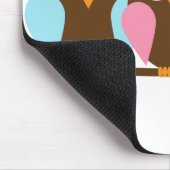 Blauw en roze eigenaar - Paar Muismat (Hoek)