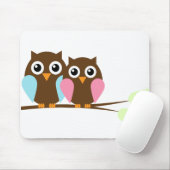 Blauw en roze eigenaar - Paar Muismat (Met muis)