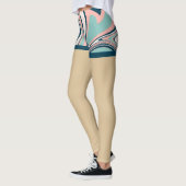 Blauw en roze fake shorts l Mode zomer Leggings (Links)