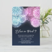 Blauw- en roze Firecracker Kaart (Staand voorkant)