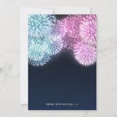 Blauw- en roze Firecracker Kaart (Achterkant)