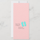 Blauw en Roze Flip Flop Vrijgezellenfeest Kaart (Achterkant)