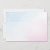 Blauw en roze Floral religieus Kaart (Achterkant)