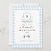 Blauw en roze gat in een verjaardagsuitnodiging kaart (Voorkant)