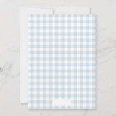 Blauw en roze gat in een verjaardagsuitnodiging kaart (Achterkant)