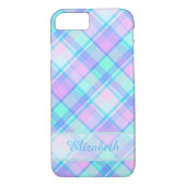 Blauw en roze gegoten patroon op maat Case-Mate iPhone case (Achterkant)