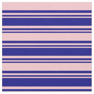 Blauw en roze gekleurd lijnpatroon stof
