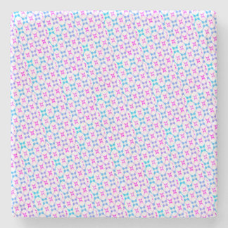 Blauw en roze gemarmerd stenen onderzetter
