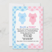 Blauw en roze gender reveal party kaart (Voorkant)