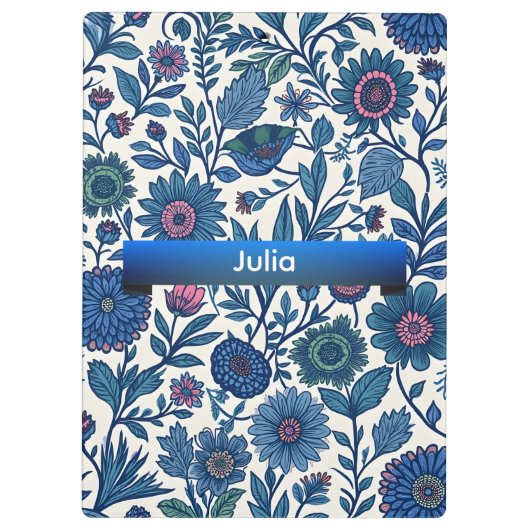 Blauw en Roze Genot Klembord (Achterkant)